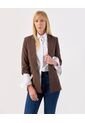 Chaqueta  Para Mujer Blazer Color Café Marca Patprimo #30080602 de Patprimo