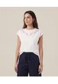 Camiseta  Para Mujer Manga Corta Moda Color Blanco Marca Patprimo #30098506 de Patprimo
