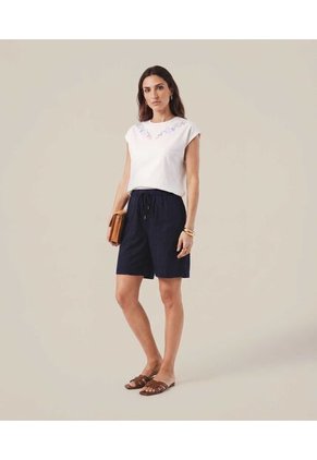 Camiseta  Para Mujer Manga Corta Moda Color Blanco Marca Patprimo #30098506
