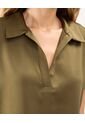 Blusa Para Mujer Manga Corta Color Verde Oscuro Marca Patprimo #30123386 de Patprimo