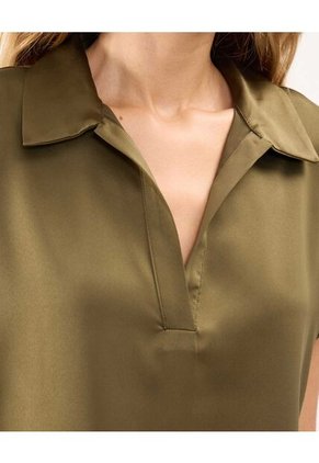 Blusa Para Mujer Manga Corta Color Verde Oscuro Marca Patprimo #30123386