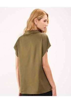 Blusa Para Mujer Manga Corta Color Verde Oscuro Marca Patprimo #30123386