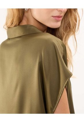Blusa Para Mujer Manga Corta Color Verde Oscuro Marca Patprimo #30123386