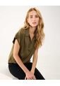 Blusa Para Mujer Manga Corta Color Verde Oscuro Marca Patprimo #30123386 de Patprimo