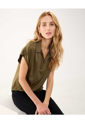 Blusa Para Mujer Manga Corta Color Verde Oscuro Marca Patprimo #30123386
