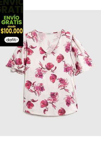 Blusa Para Mujer Manga Corta Color Blanco Marca Patprimo #30123459 Patprimo