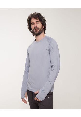 Camiseta Para Hombre Manga Larga Cuello Redondo Color Gris Claro Marca Patprimo #44090862 Patprimo