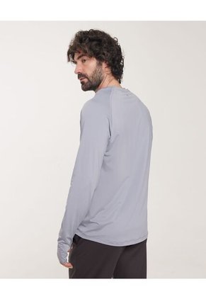 Camiseta Para Hombre Manga Larga Cuello Redondo Color Gris Claro Marca Patprimo #44090862