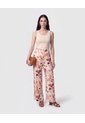 Pantalón Palazzo De Caída Fluida   Para Mujer Rosa Patprimo de Patprimo