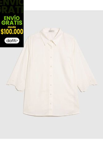 Camisa Para Mujer Manga 3/4 Color Beige Marca Patprimo #14010196 Patprimo