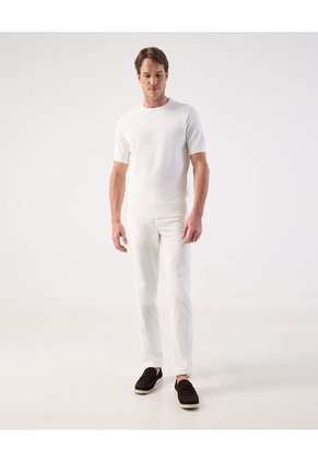 Camiseta  Para Hombre Manga Corta Cuello Redondo Color Blanco Marca Patprimo #44090959