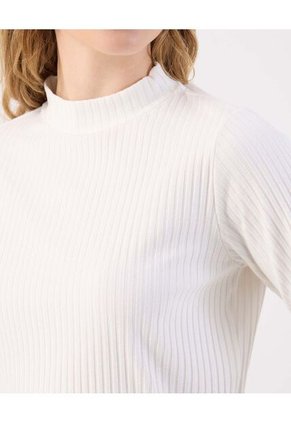 Camiseta Para Mujer Manga 3/4 Cuello Alto Color Blanco Marca Patprimo #30093884