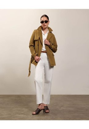 Blusa Satinada Escote En V  Para Mujer Blanco Patprimo
