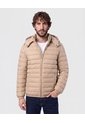 Chaqueta Acolchada Con Capota   Para Hombre Café Patprimo de Patprimo