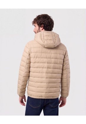 Chaqueta Acolchada Con Capota Para Hombre Café Patprimo