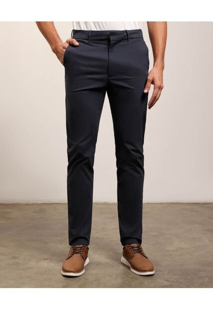 Pantalon Tipo Chino Unicolor   Para Hombre Azul Patprimo