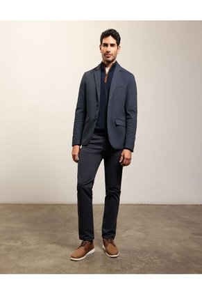 Pantalon Tipo Chino Unicolor   Para Hombre Azul Patprimo