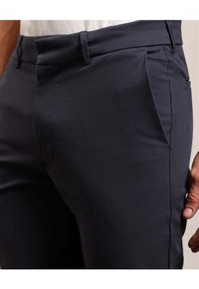 Pantalon Tipo Chino Unicolor   Para Hombre Azul Patprimo