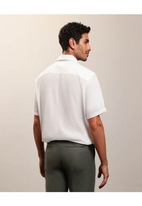 Camisa Para Hombre Manga Corta Con Bolsillo Cuello Button D Color Blanco Marca Patprimo #44013137
