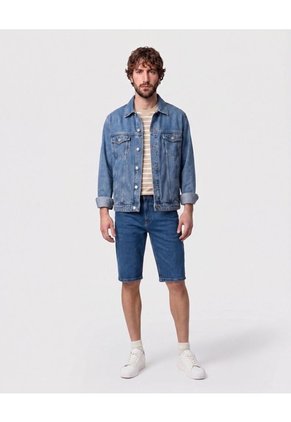 Chaqueta Denim Con Botones Para Hombre Azul Patprimo
