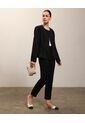 Pantalon Clasico Unicolor   Para Mujer Negro Patprimo de Patprimo