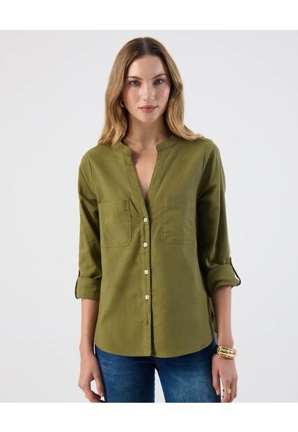 Blusa  Para Mujer Manga Larga Color Verde Marca Patprimo #30123634