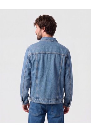 Chaqueta Denim Con Botones Para Hombre Azul Patprimo