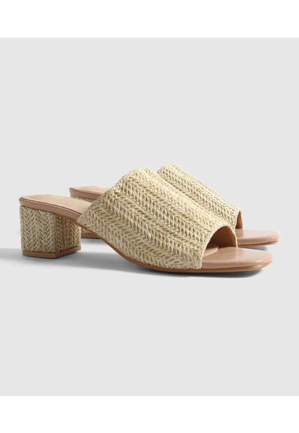 Sandalias Para Mujer Tacon Color Crudo Marca Patprimo #30690092