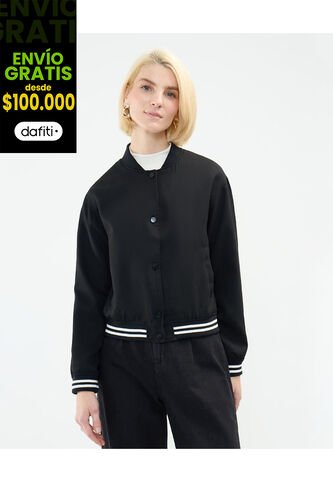 Chaqueta Para Mujer Bomber Color Negro Marca Patprimo #30080546 Patprimo