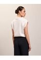 Camiseta Unicolor Texturizada   Para Mujer Blanco Patprimo de Patprimo