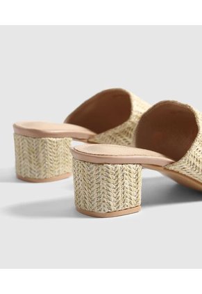 Sandalias Para Mujer Tacon Color Crudo Marca Patprimo #30690092