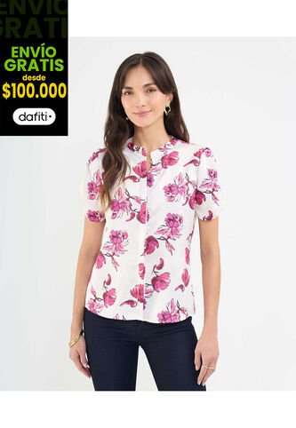 Blusa Para Mujer Manga Corta Color Blanco Marca Patprimo #30123457 Patprimo