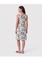 Vestido Corto Estampado Con Cinturón   Para Mujer Verde Patprimo de Patprimo