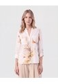 Blusa Cuello V Con Bolsillos   Para Mujer Blanco Patprimo de Patprimo