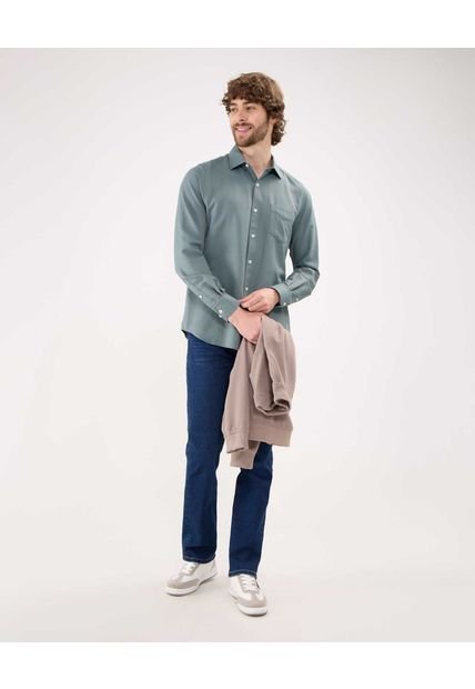 Camisa Para Hombre Manga Larga Sin Bolsillo Cuello Italiano Color Gris  Marca Patprimo #44012575