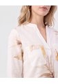Blusa Cuello V Con Bolsillos   Para Mujer Blanco Patprimo de Patprimo