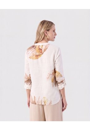 Blusa Cuello V Con Bolsillos Para Mujer Blanco Patprimo