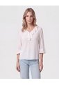 Blusa Cuello Volante   Para Mujer Blanco Patprimo de Patprimo