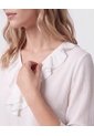 Blusa Cuello Volante   Para Mujer Blanco Patprimo de Patprimo