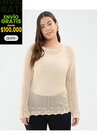 Saco Para Mujer Cuello Redondo Color Café Claro Marca Patprimo #14330223 Patprimo