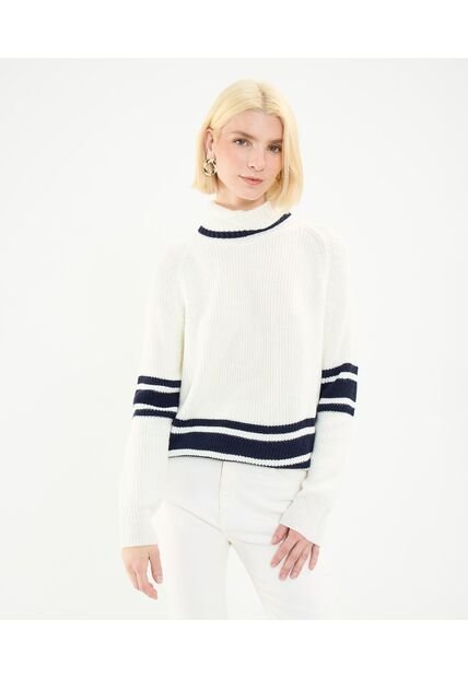 Saco Para Mujer Cuello Alto O Cuello Tortuga Color Crema Marca Patprimo #30330602