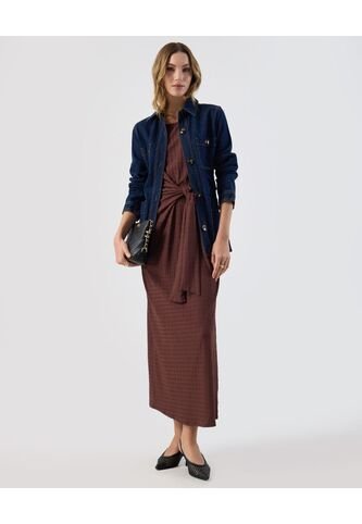 Vestido  Para Mujer M/C Medio Color Café Marca Patprimo #30171071 Patprimo