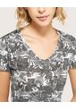 Camiseta Para Mujer Manga Corta Color Gris  Marca Patprimo #30092263 de Patprimo