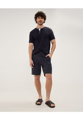 Polo Para Hombre Cuello Mao Sin Bolsillo Color Azul Oscuro Marca Patprimo #44112659