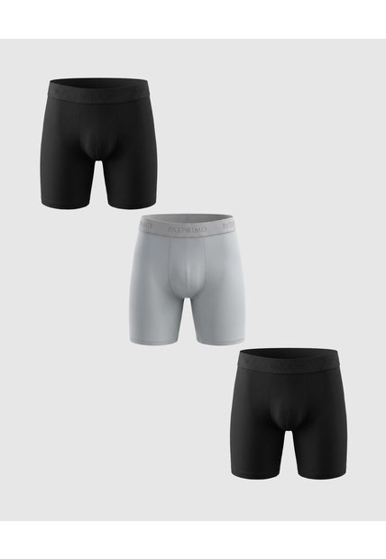 Set X3 Boxers Ajuste Ergonómico  X3 Para Hombre Negro Patprimo