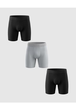 Set X3 Boxers Ajuste Ergonómico X3 Para Hombre Negro Patprimo