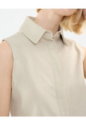 Camisa Para Mujer Manga Sisa Color Café Claro Marca Patprimo #30010668