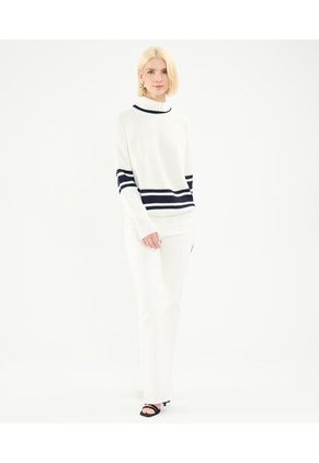 Saco Para Mujer Cuello Alto O Cuello Tortuga Color Crema Marca Patprimo #30330602