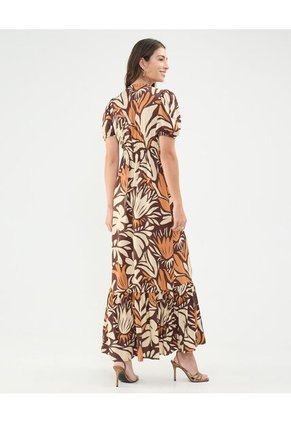 Vestido Para Mujer M/C Largo Color Café  Marca Patprimo #30171017