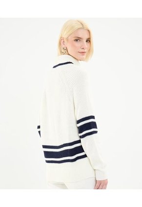 Saco Para Mujer Cuello Alto O Cuello Tortuga Color Crema Marca Patprimo #30330602